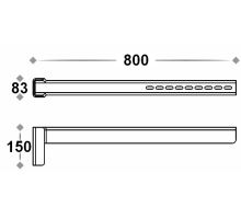 Bracket for holder of underrun protection profile, TAKLER, without surface finish (2)