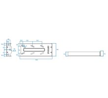 Horizontal toolbox brackets, from 340 - 520 mm, stainless steel (3)