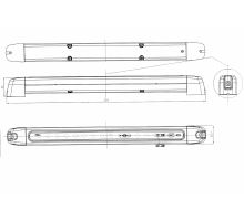 Brzdové LED světlo  16 led , 12V, 30 x 32 x 333 mm, kabel (1)