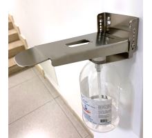 Wall-mounted disinfectant holder with elbow operation (1)