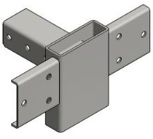 Side connector CS12, CS/90, 108 mm, 120/4/40, RAL9006 without pocket (1)