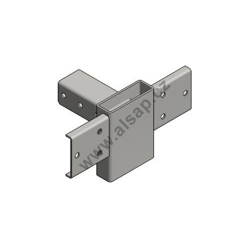 Side connector CS12, CS/90, 108 mm, 120/4/40, RAL9006 without pocket (1)