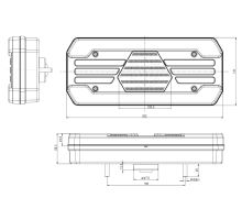 Rear combined LED tail light, 302 x 131 x 58.3 mm, with cable, for vehicles over 7.5t (6)