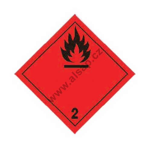 Dangerous goods sticker flame no.2 300x300mm