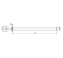 Mudguard bracket 42mm straight 500mm - for screw M 16 (1)