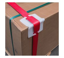 Protective strap corner / corner cover 105x105x135 mm, white, PE, for strap up to 100 mm, (2)