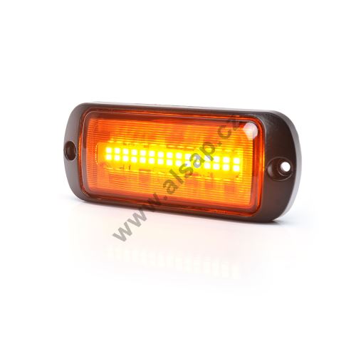 Warning light orange PREDATOR - LED W217, 113 x 46 x 16 mm, synchronization, cable 3m