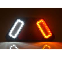 Rear combination LED tail light, 282 x 132 mm, cable - 5-pin, right, for carts and trailer (4)