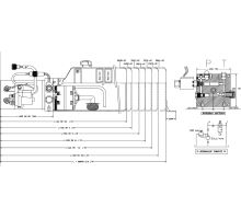 Electro-hydraulic pump 12V, SPX, 180 bar, tank 7.2l - with output for hand pump (1)
