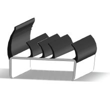 PVC seal 80mm gray/gray, 5 lips (1)