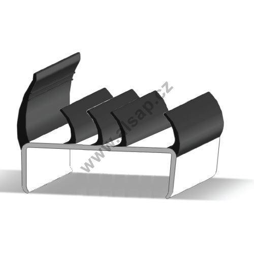 PVC seal 80mm gray/gray, 5 lips (1)