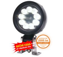 LED work light, 2000 lm / 19.8W, W163 black aluminum housing, O 108, h 46 mm, 9 LEDs (4)