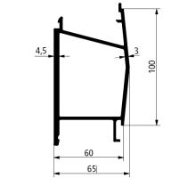 Middle profile for tipper dropside 100x60/65 mm (1)