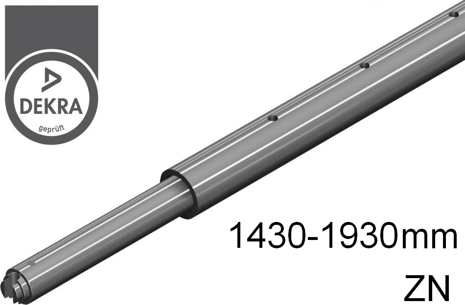 Tyč rozpěrná ZN, o42mm, alSap-Line, 1430 - 1930 mm (o19/o24/U9mm) 500 daN DEKRA