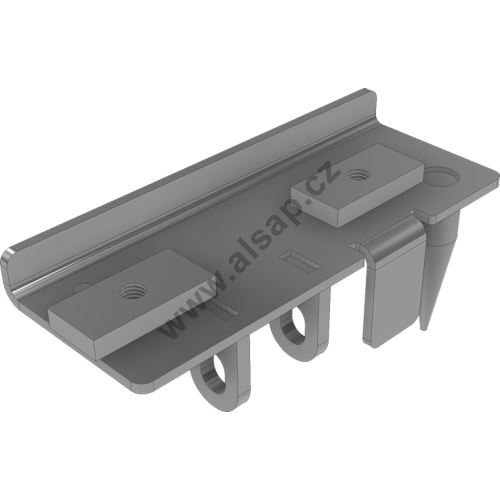 Mounting/connection kit CS 4-square, QCS, FLAT + pillar CS12, rear-left
