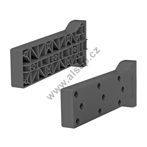 Horizontal toolbox brackets, from 320 - 520 mm, plastic (1)