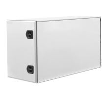 Tool box behind the cabin, aluminum, 600x1450x2000mm, white powder coating, stainless lock