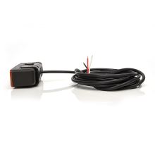 LED Predator / Warning Light Orange, Orange Cover, 7 Modes, W117, 3m Cable (3)