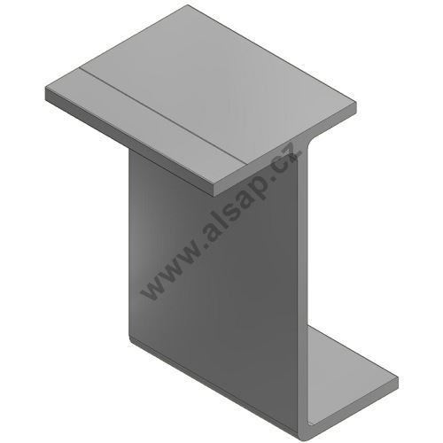 Subframe profile T, 160 mm, aluminium