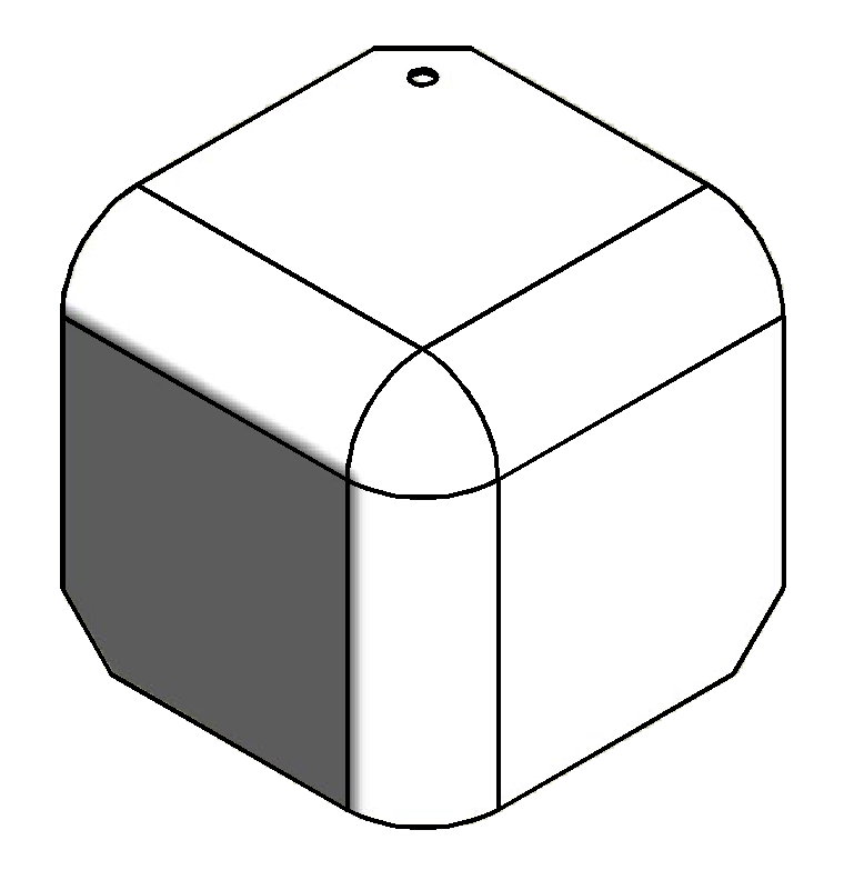 Kryt rohu skříně 110mm - IC337 pro profil 90, R23