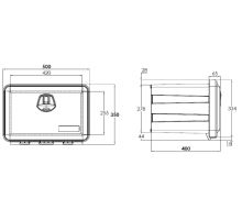Plastic toolbox, from 400 to 1020 mm, from 21 l to 153 l, JUST