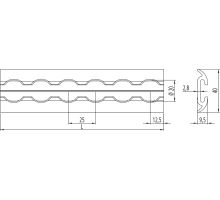 AirLine track o20 mm aluminium, 40x9.5 mm, 3000 mm (1)