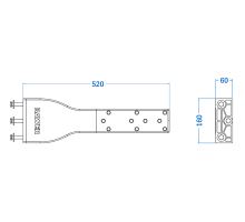 Horizontal toolbox brackets, from 320 - 520 mm, plastic