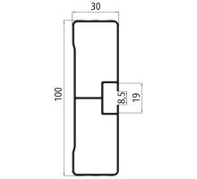 End cap S, for underrun protection with crossbar for TL1210XX - straight (plastic) (3)