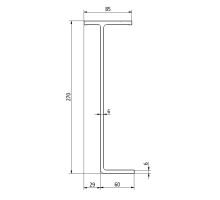 Auxiliary frame T, 270 mm, aluminum (1)