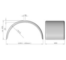 Fenders - aluminum teardrop/ribbed ALQ - rounded
