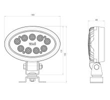Pracovní LED světlo, 152 x 150 mm, kabel, 2000lm (1)