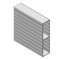 Tarpaulin profile Wave 100x25 mm, aluminum / Anodised