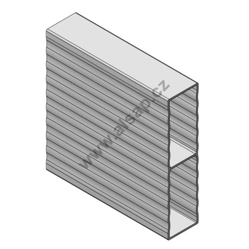 Tarpaulin profile Wave 100x25 mm, aluminum / Anodised