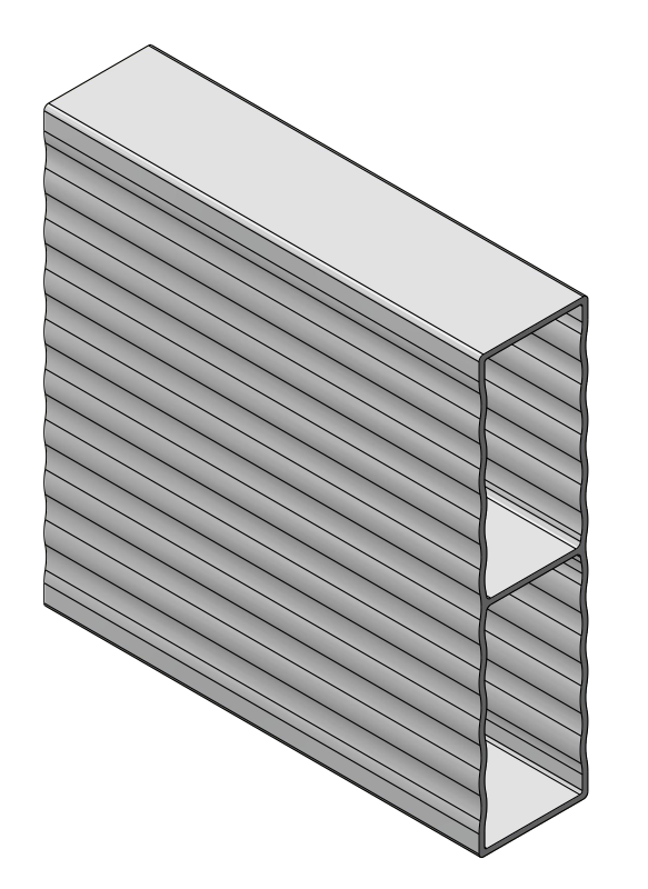 Profil plachtového prkna wave 100x25 mm - hliník