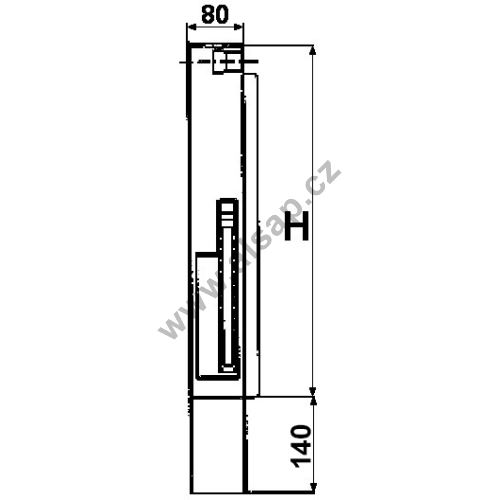 Front Column of Tipper S36, L, 800/80 mm