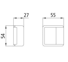 Strike plate for PACO dropside lock, pillar version, uncoated (1)