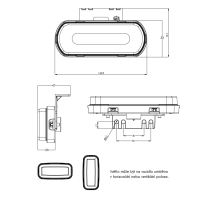 LED Side Position Light White/Orange/Red, Neon, W240, Z holder, 0.25 m cable (6)