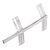 Adjustable mudguard holder with 740mm bracket, o54mm, 2 x 410mm mount, galvanized.