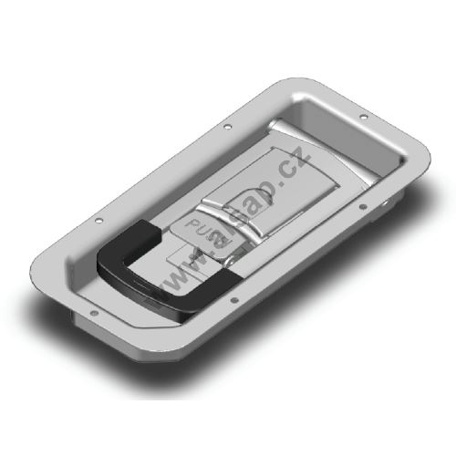 Recessed PUSH MINI lock for 33/16 mm - stainless steel