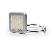 Internal LED lighting, clear/milk glass, 12/24V, 55x55x8 mm (3)