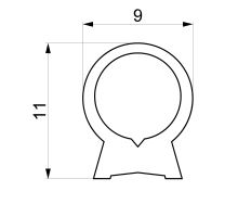 Side seal K20 - EPDM rubber (1)