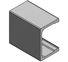 Subframe profile C, 90 mm, reinforced HD (heavy-duty), (aluminium/anodised)