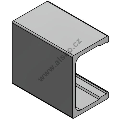 Subframe profile C, 90 mm, reinforced HD (heavy-duty), (aluminium/anodised)