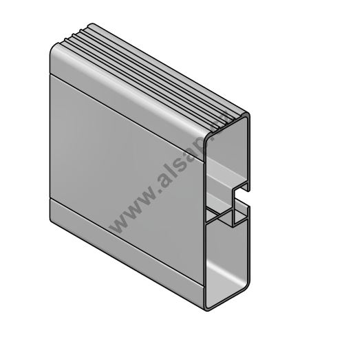 Profile of side underrun protection TL1210XX, 100/30 mm, silver anodised, E11 homologation