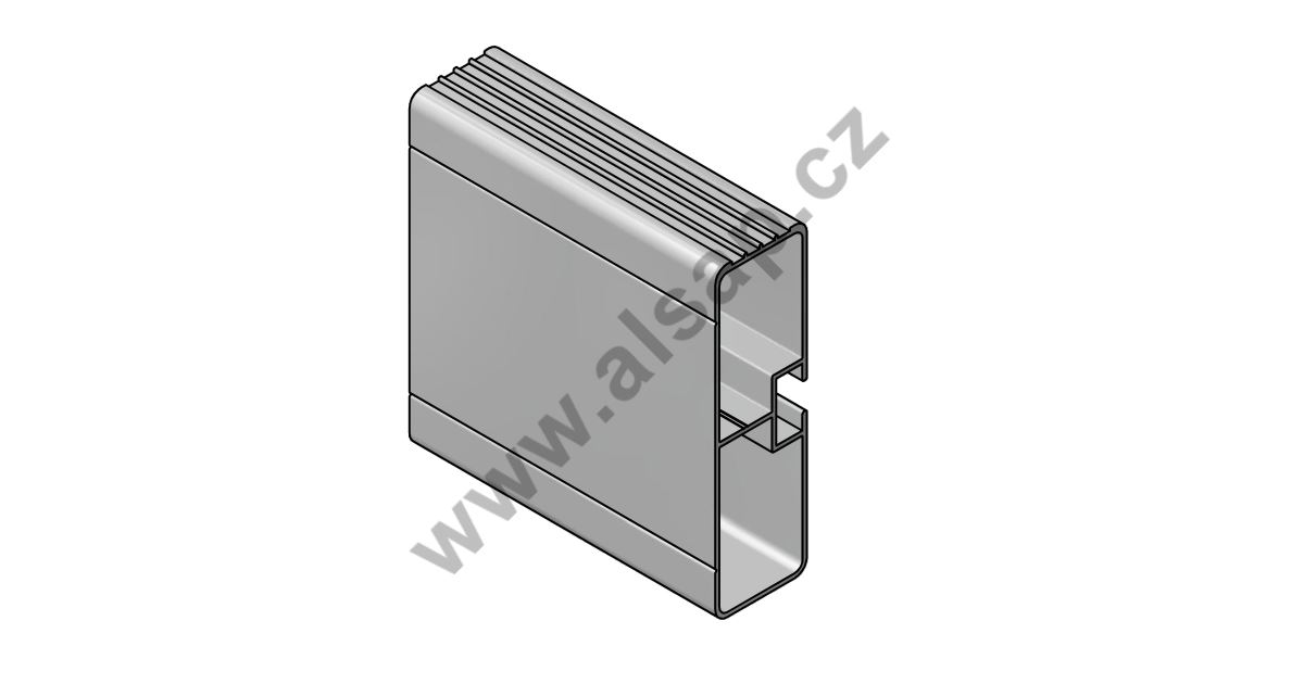 Profile of side underrun protection TL1210XX, 100/30 mm, silver ...