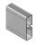 Profile of side underrun protection TL1210XX, 100/30 mm, silver anodised, E11 homologation