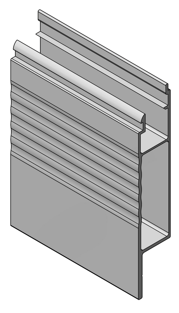 Profil spodní pro přední čela wave 100 mm, s praporkem 30 x 4 mm, elox