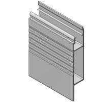 Profil spodní pro přední čela WAVE 100 mm, s praporkem 30 x 4 mm, (hliník/elox)