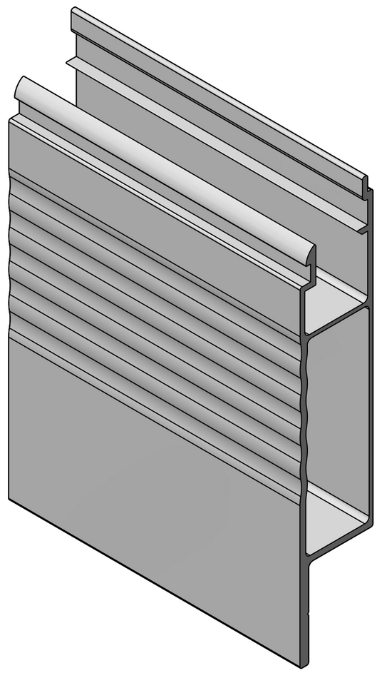 Profil spodní pro přední čela wave 100 mm, s praporkem 30 x 4 mm, elox
