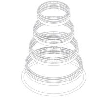 Cylinder gasket set MARIZ o125mm, 5pcs Cylinder gasket set MARIZ o125mm, 5pcs